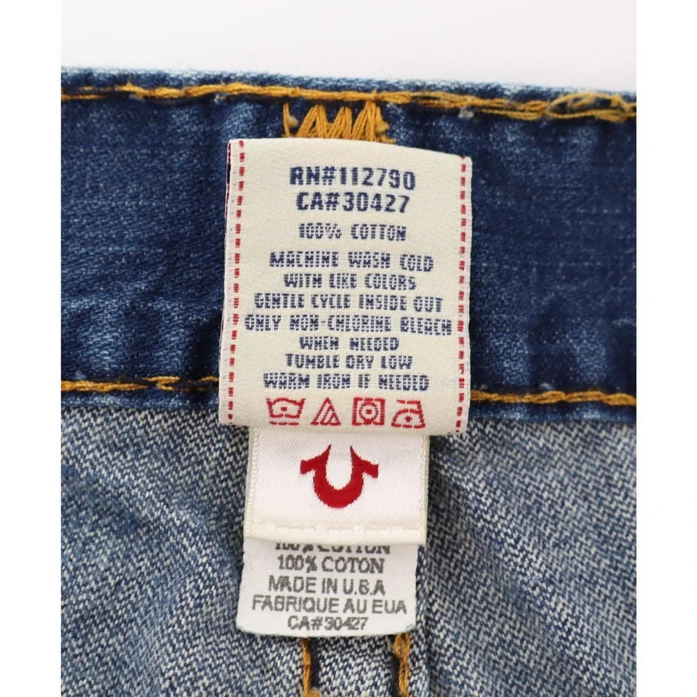 True Religion Jeans Bobby Super T Men's 33x34 Dark Wash Thick Stitch USA